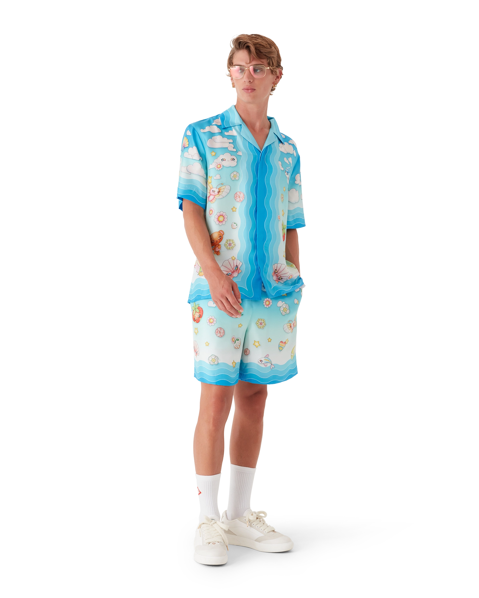 Kawaii Motif Silk Twill Shorts - Image 2