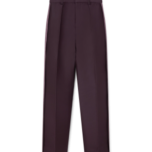 Blend Tailored Side Stripe Wool Silk Trousers