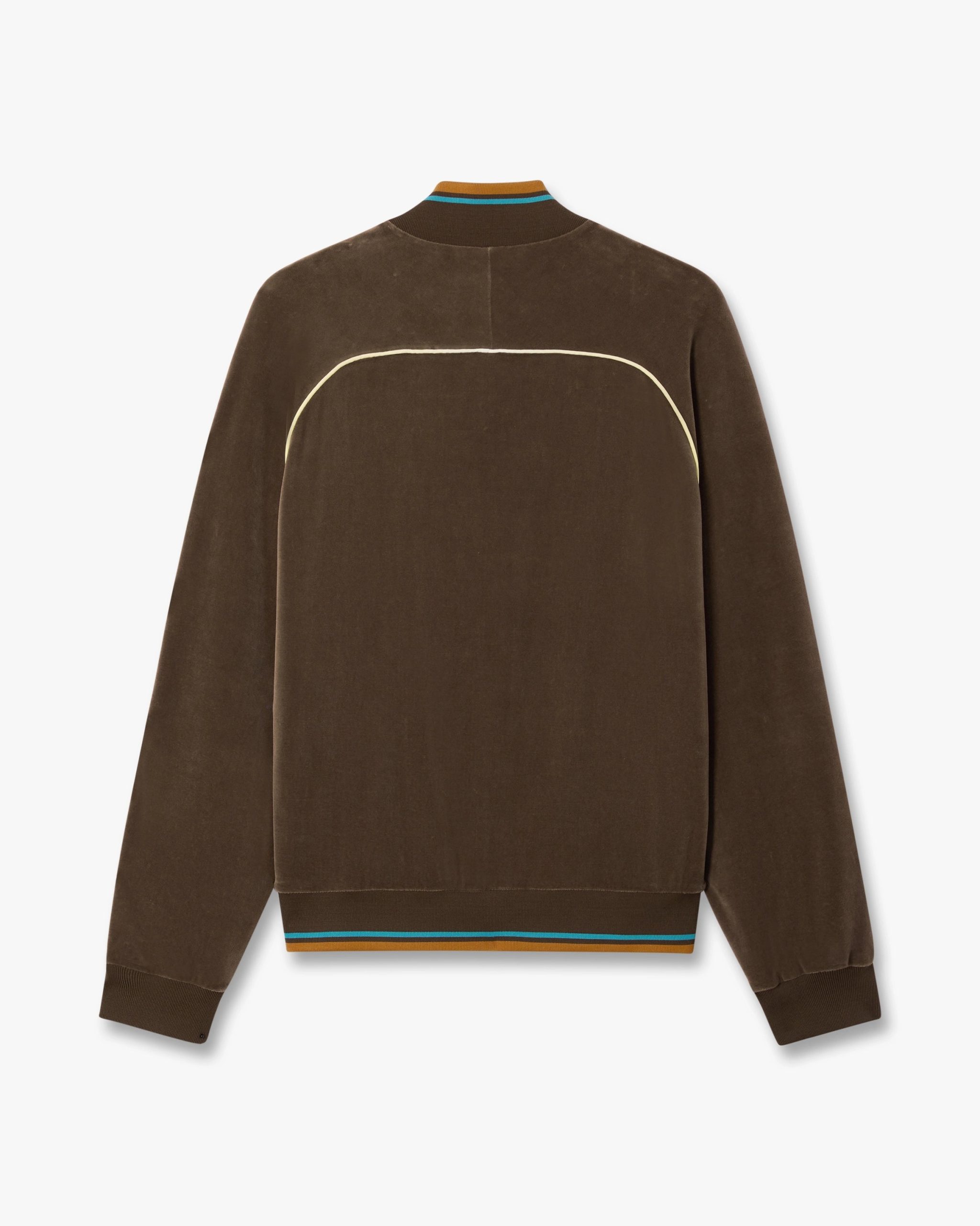 Dark Brown Velour Track Jacket - Image 6