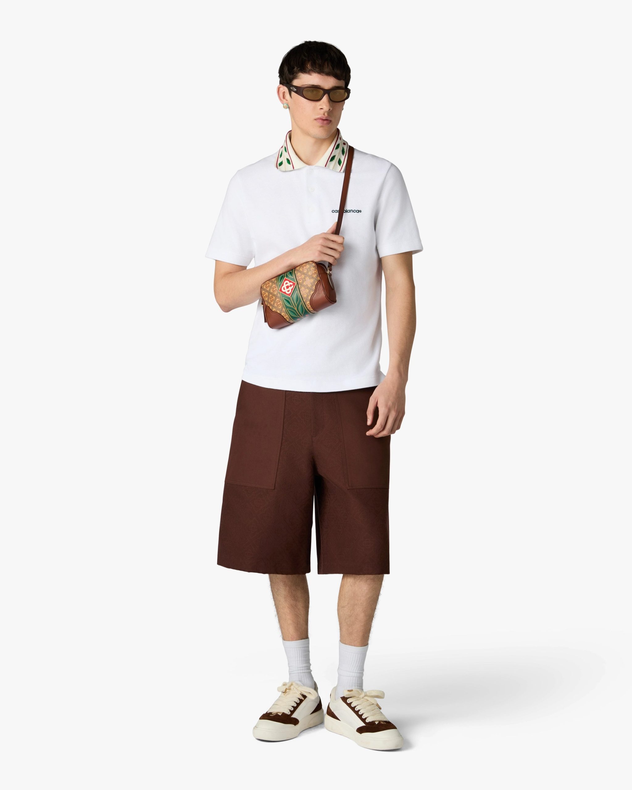 White Laurel Pique Short Sleeve Polo Shirt - Image 2