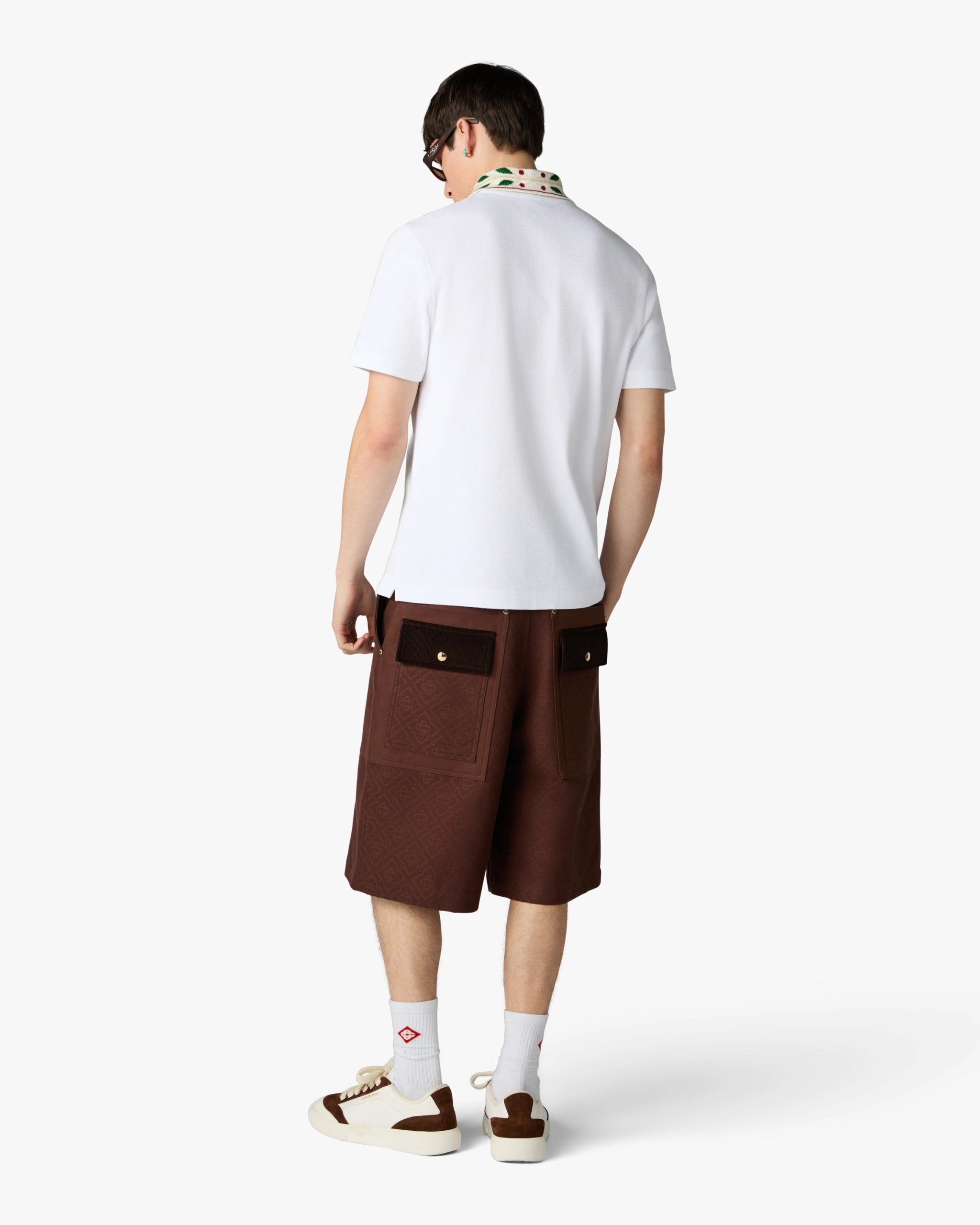 White Laurel Pique Short Sleeve Polo Shirt - Image 3
