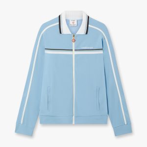 Pale Blue Pique Track Jacket