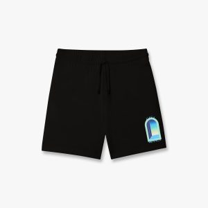 Black & Mint L'Arche Sweatshorts