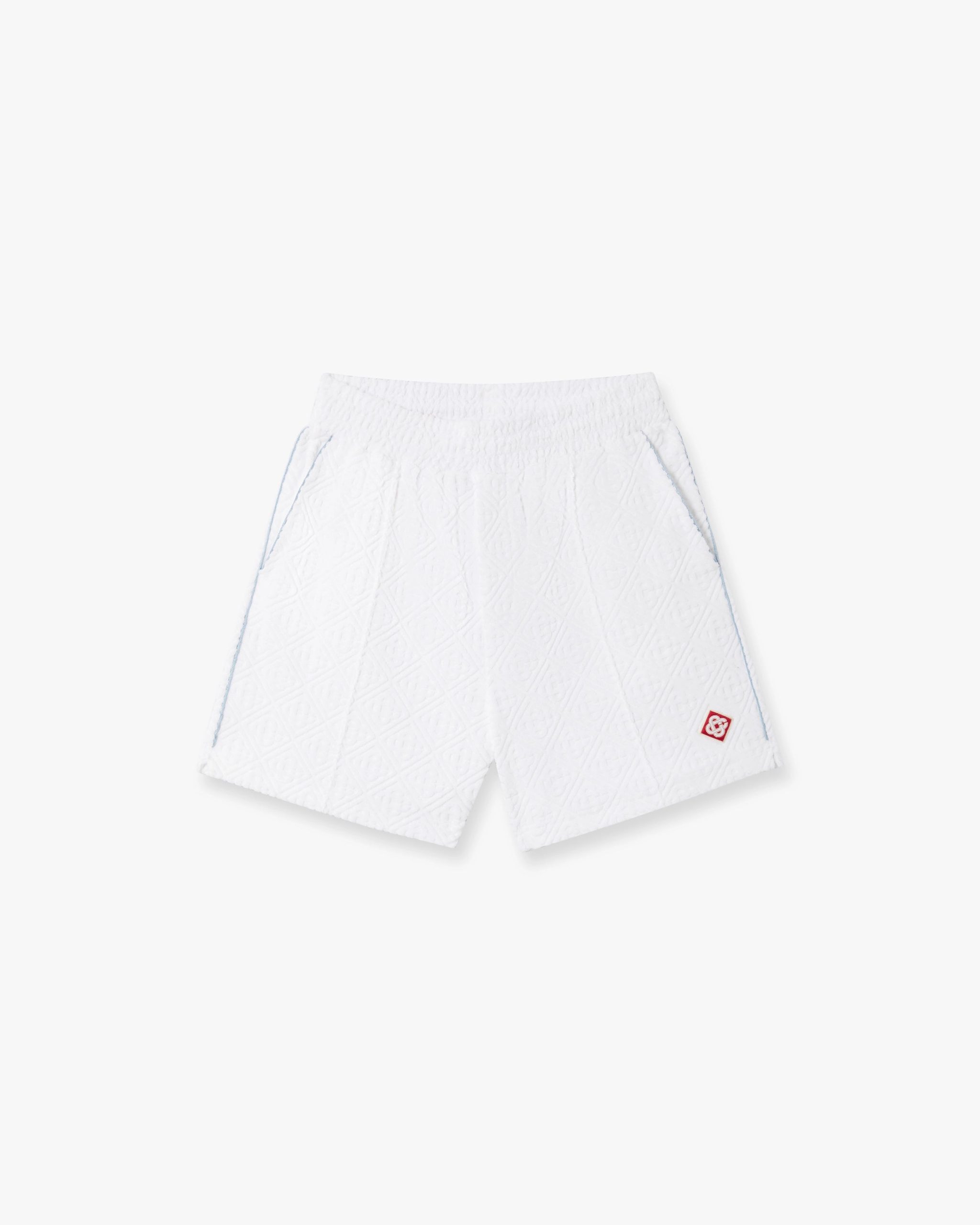 White Towelling Shorts