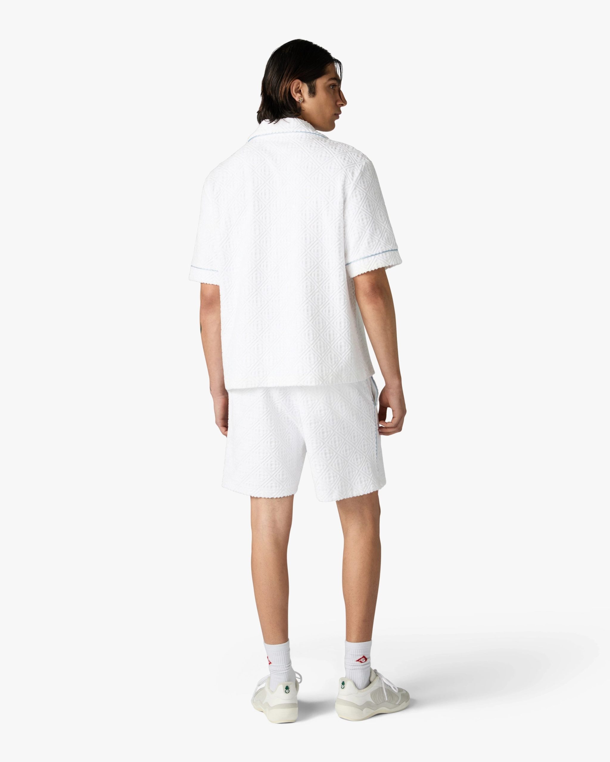 White Towelling Shorts - Image 3