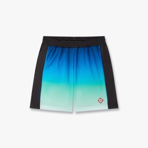Blue & Green Gradient Football Shorts