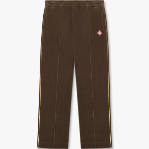 Dark Brown Velour Track Pants