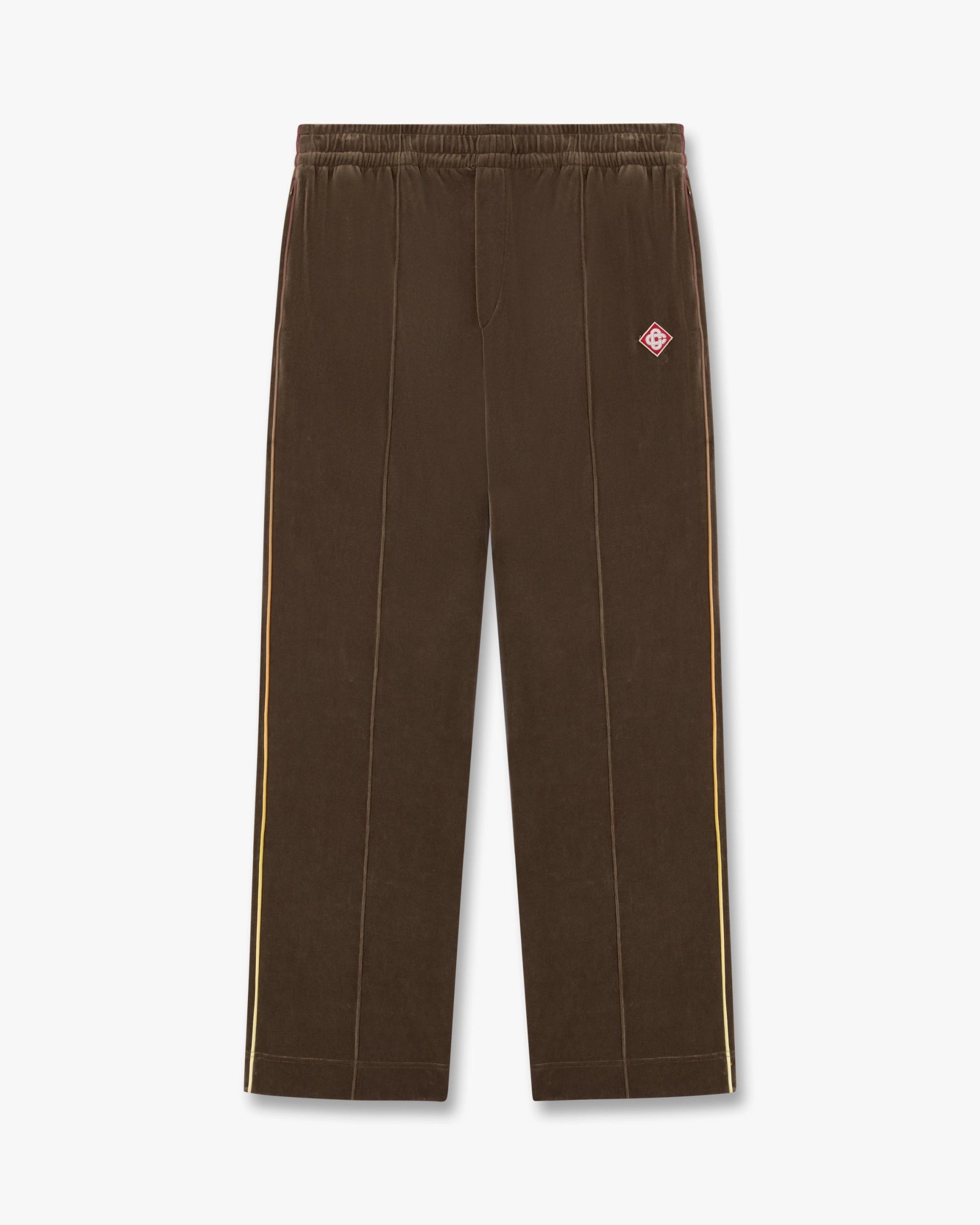 Dark Brown Velour Track Pants