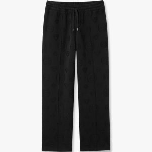 Black Applique Monogram Sweatpants
