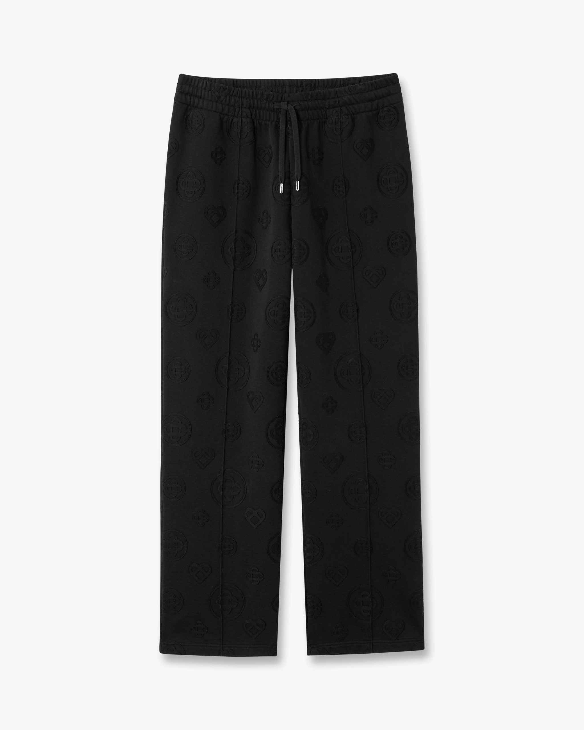 Black Applique Monogram Sweatpants