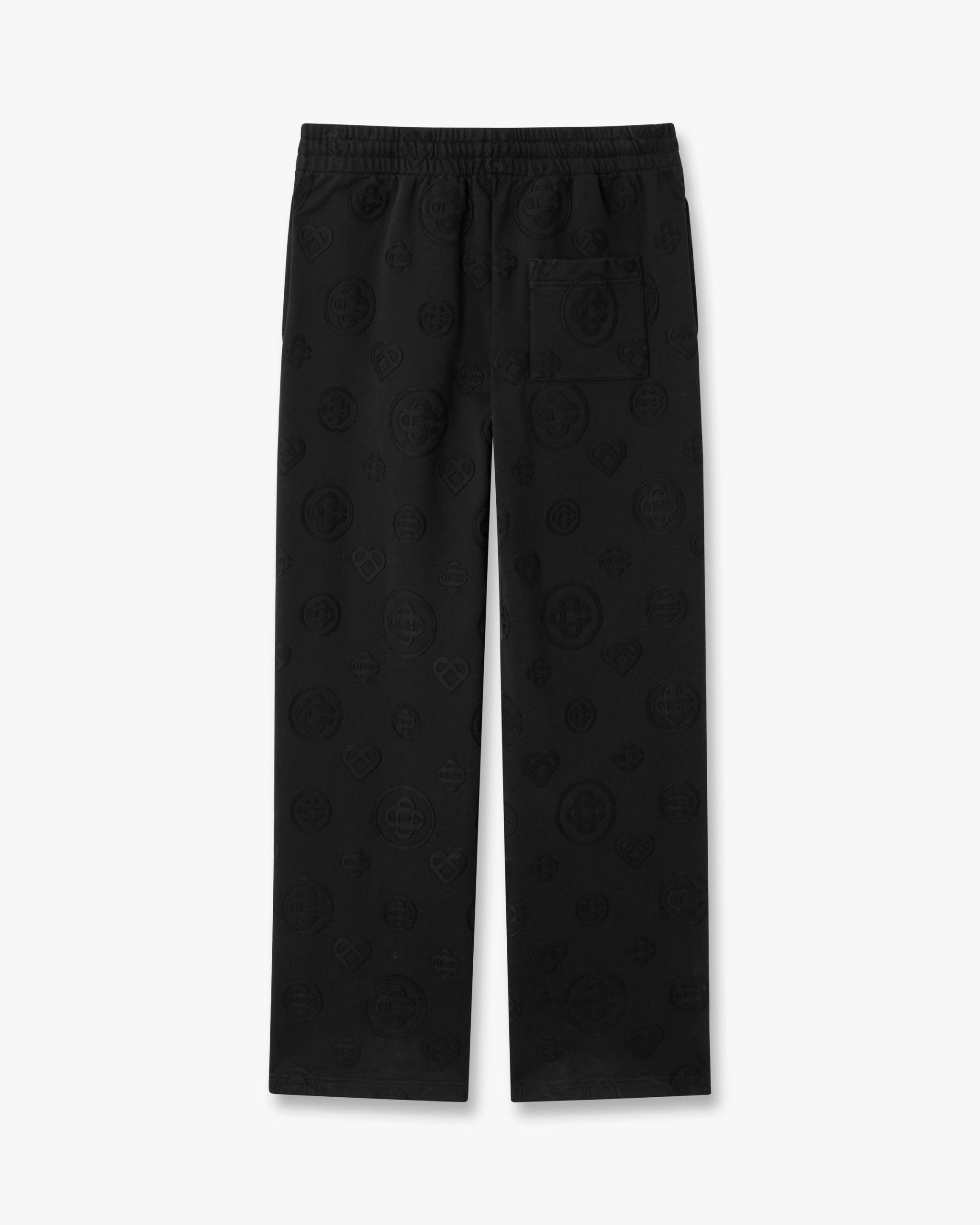 Black Applique Monogram Sweatpants - Image 4