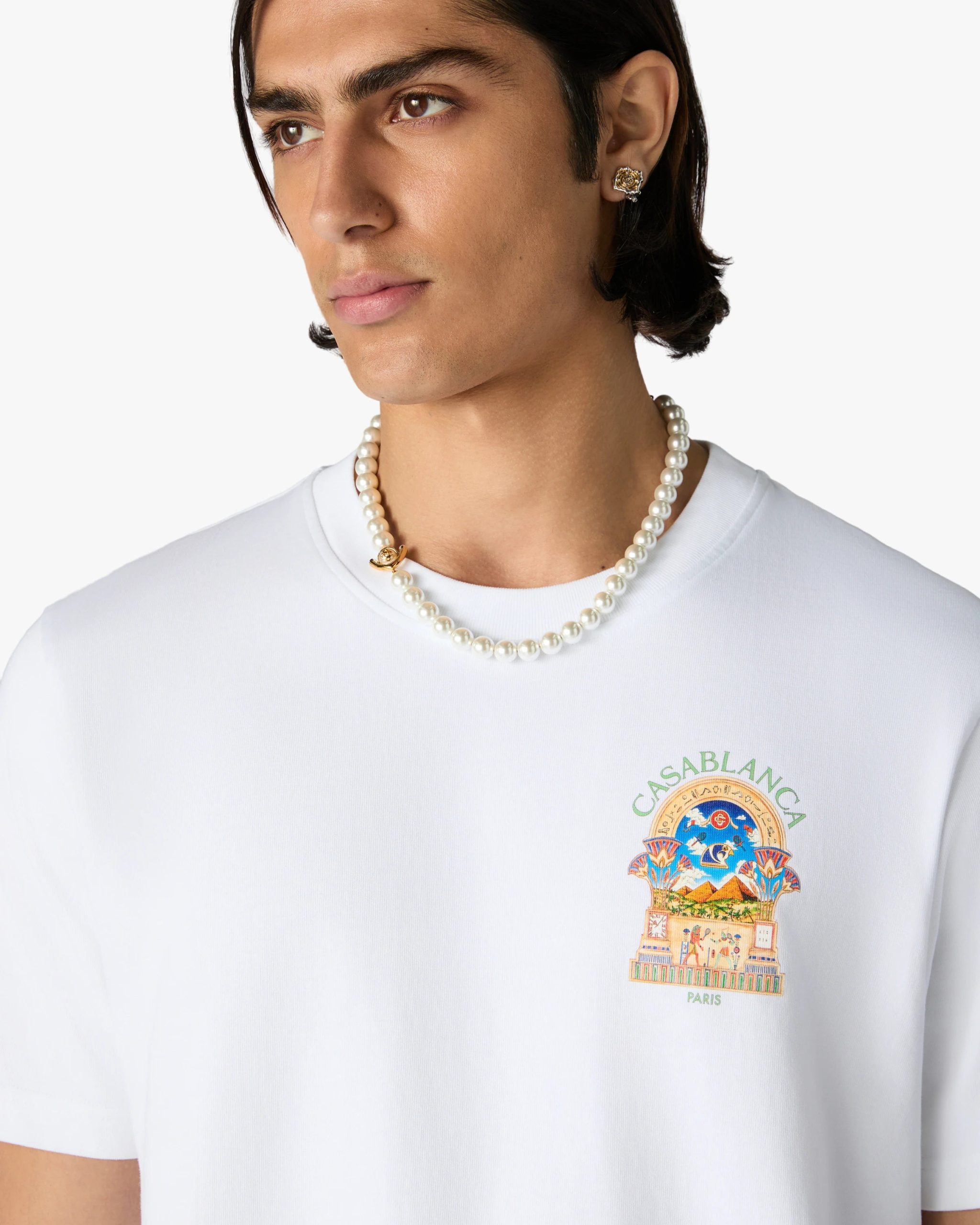 White Egyptian L'Arche Short Sleeve T-Shirt - Image 4