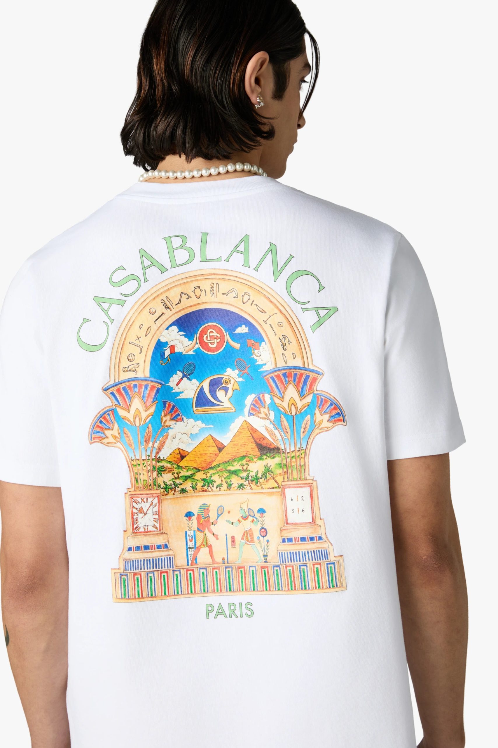 White Egyptian L'Arche Short Sleeve T-Shirt - Image 5