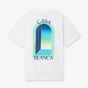 White & Mint L'Arche Short Sleeve T-Shirt