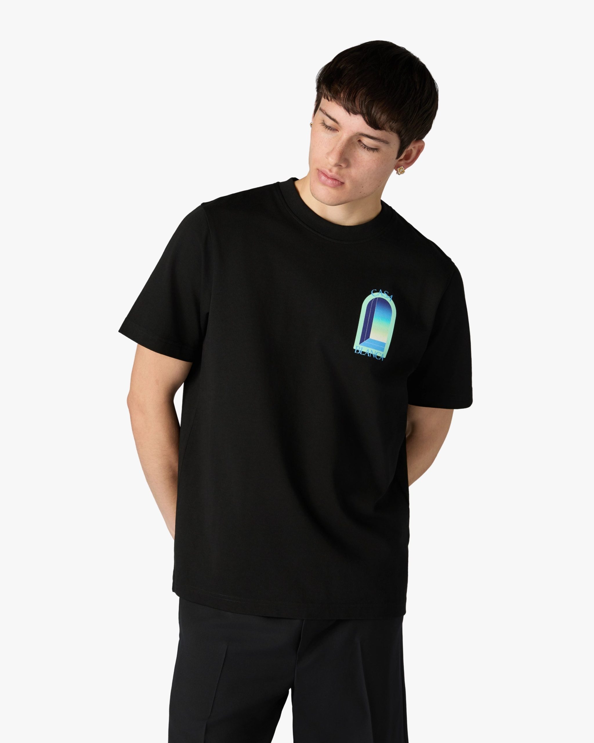 Black & Mint L'Arche Short Sleeve T-Shirt - Image 4
