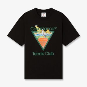 Black Tennis Club Icon Pyramid Abduction Short Sleeve T-Shirt