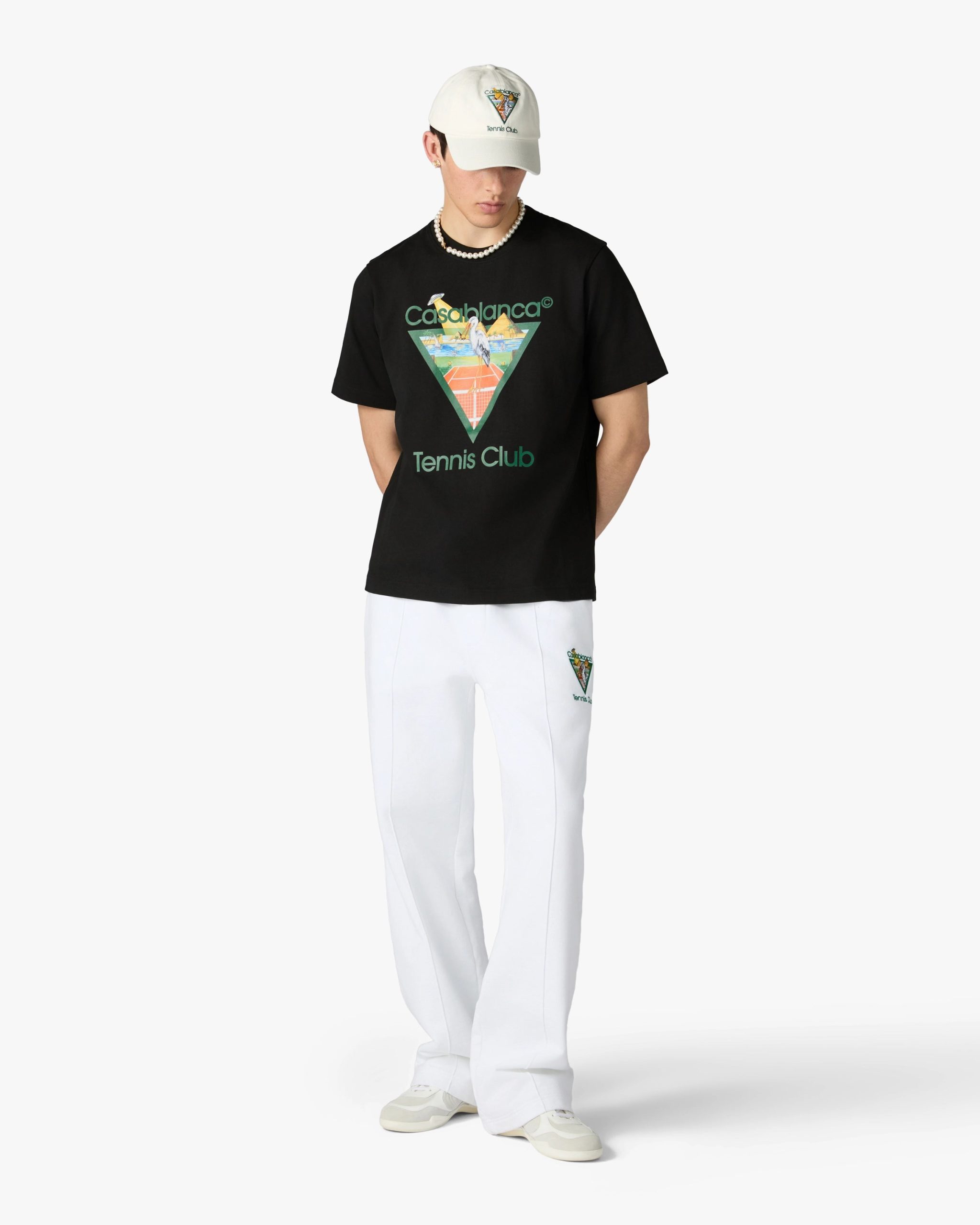 Black Tennis Club Icon Pyramid Abduction Short Sleeve T-Shirt - Image 2