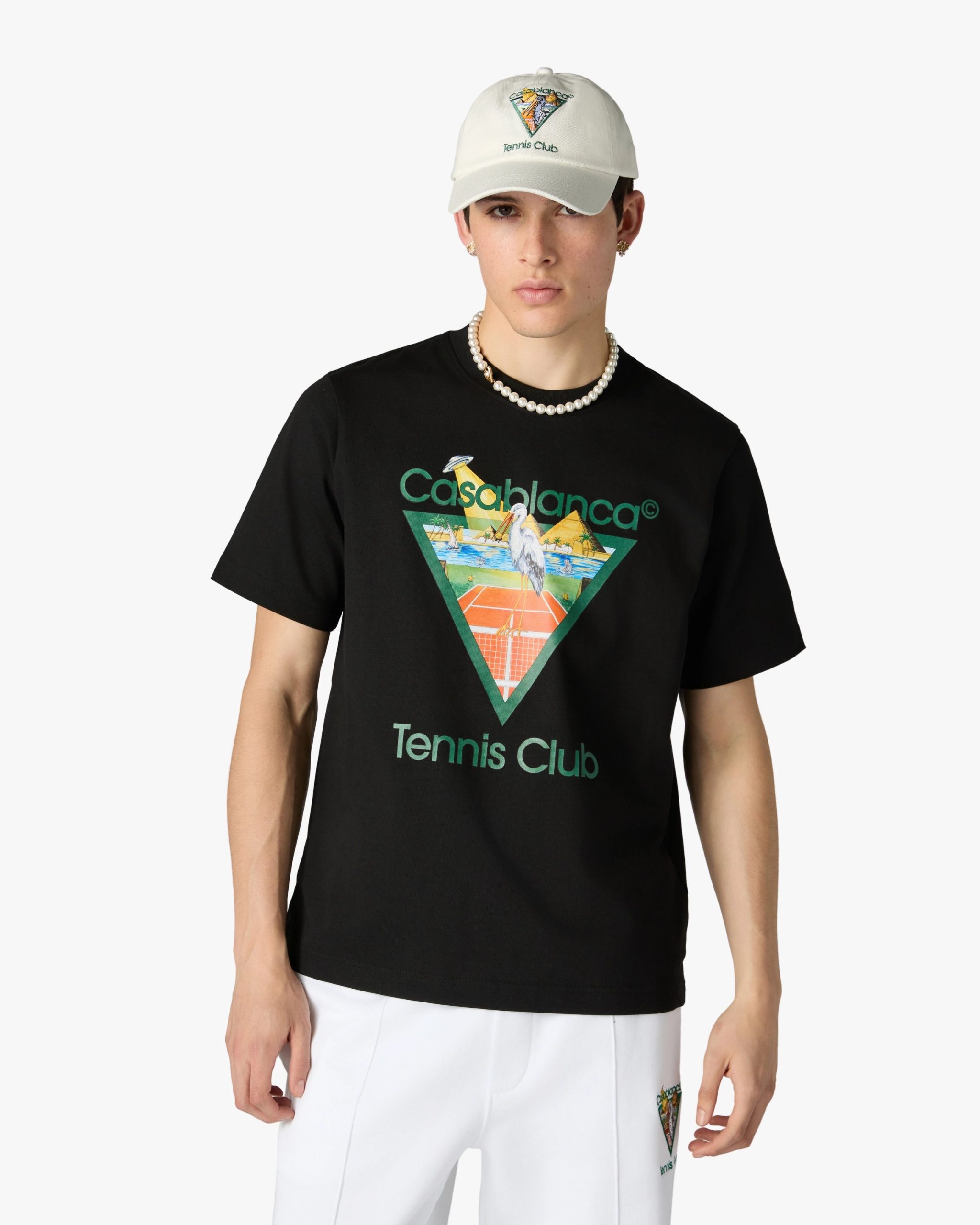 Black Tennis Club Icon Pyramid Abduction Short Sleeve T-Shirt - Image 4
