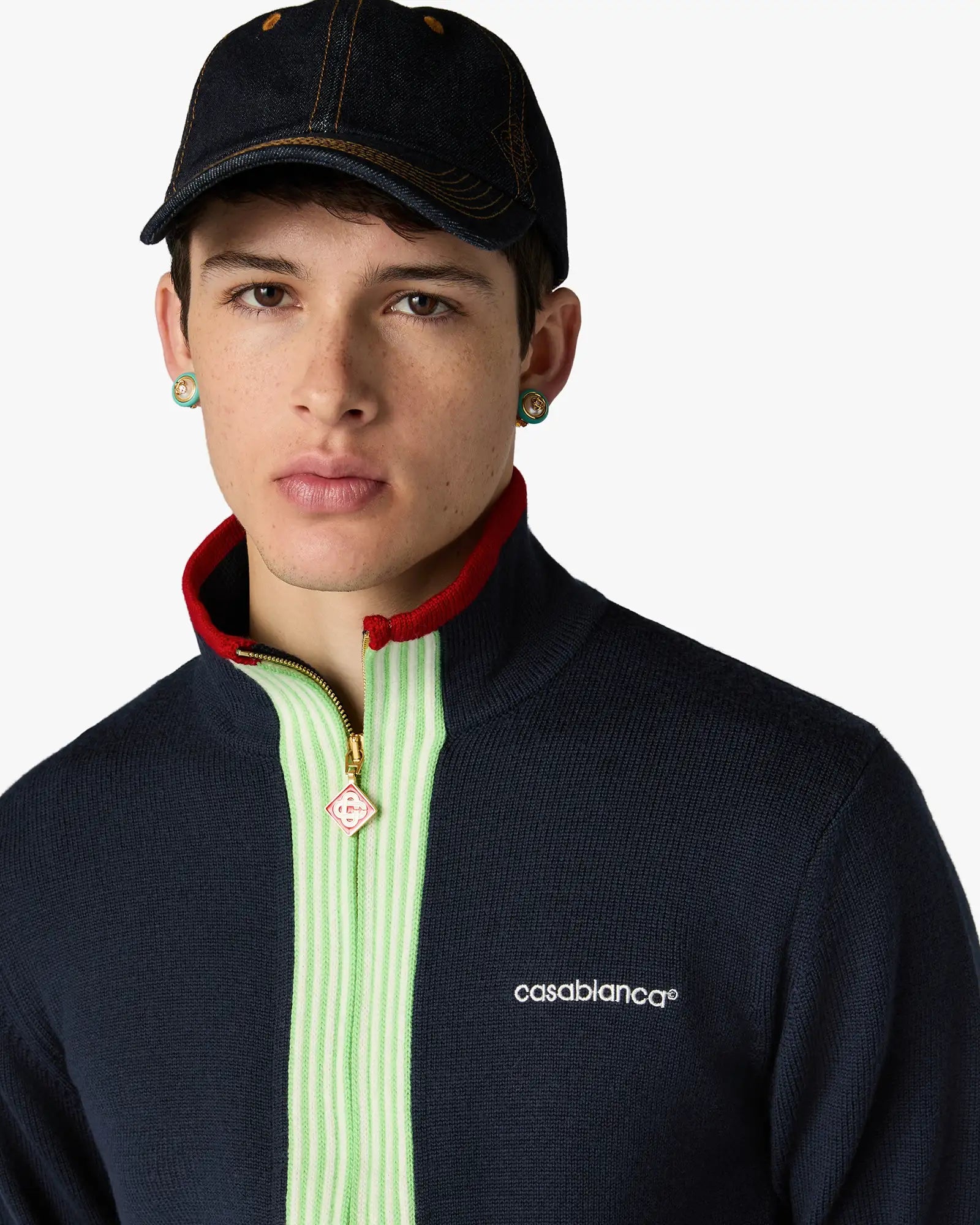 Navy Merino Track Jacket - Image 4