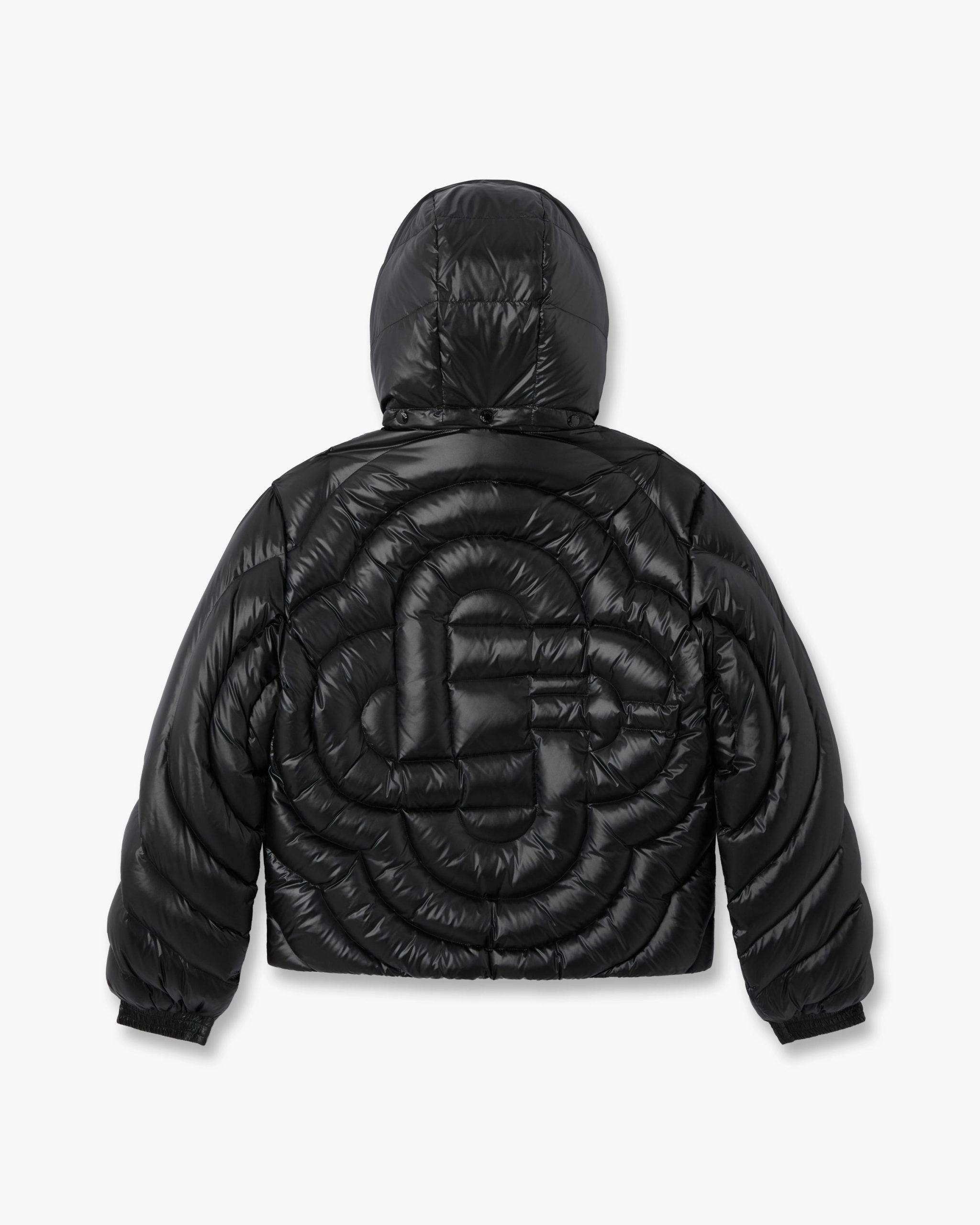Black Quilted Down Puffer Jacket - Image 8