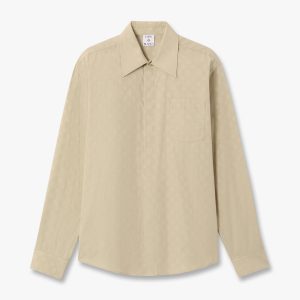 Beige Monogram Long Sleeve Shirt
