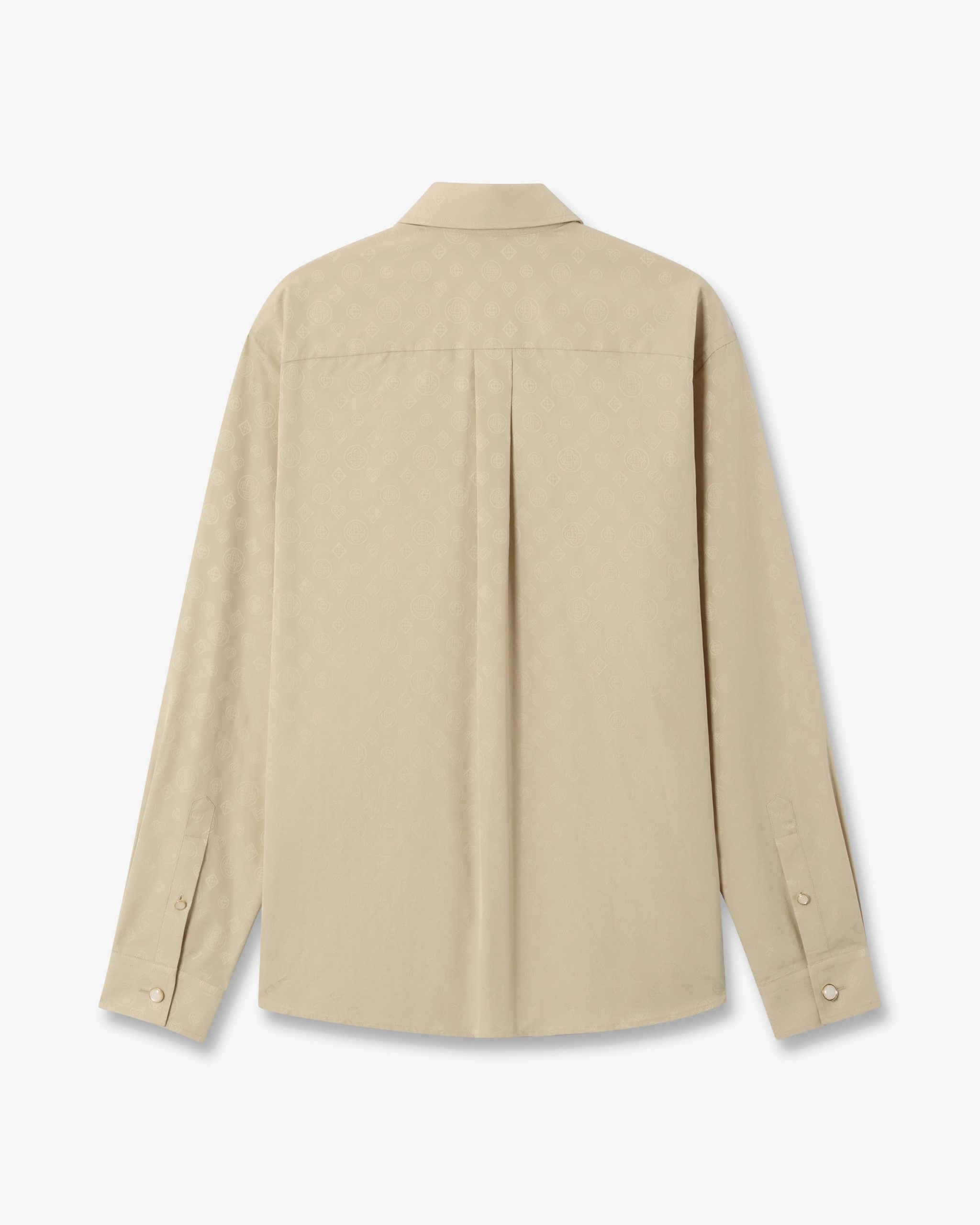 Beige Monogram Long Sleeve Shirt - Image 6