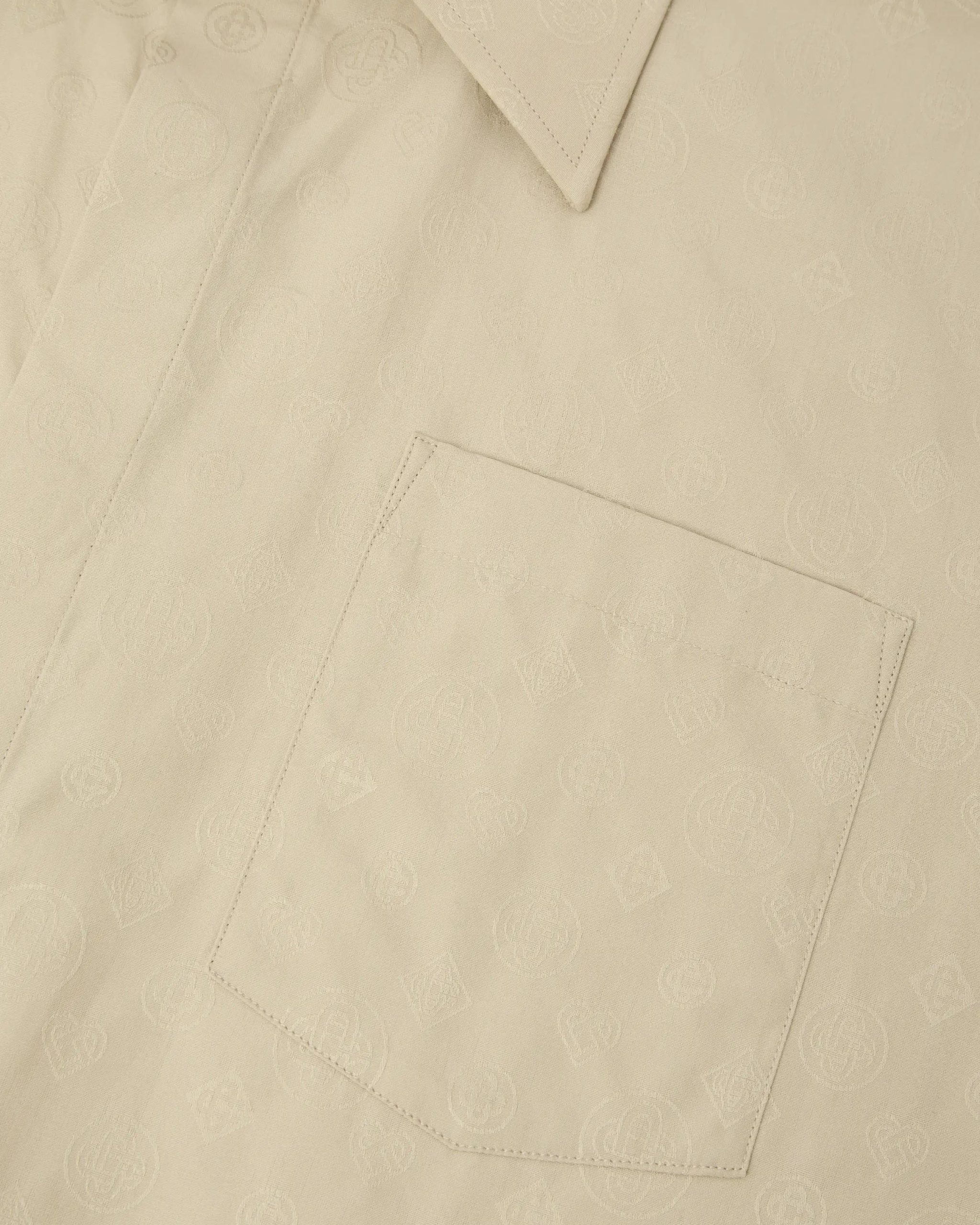 Beige Monogram Long Sleeve Shirt - Image 7