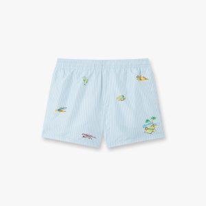 Blue Striped Phantasmagoria Swim Shorts