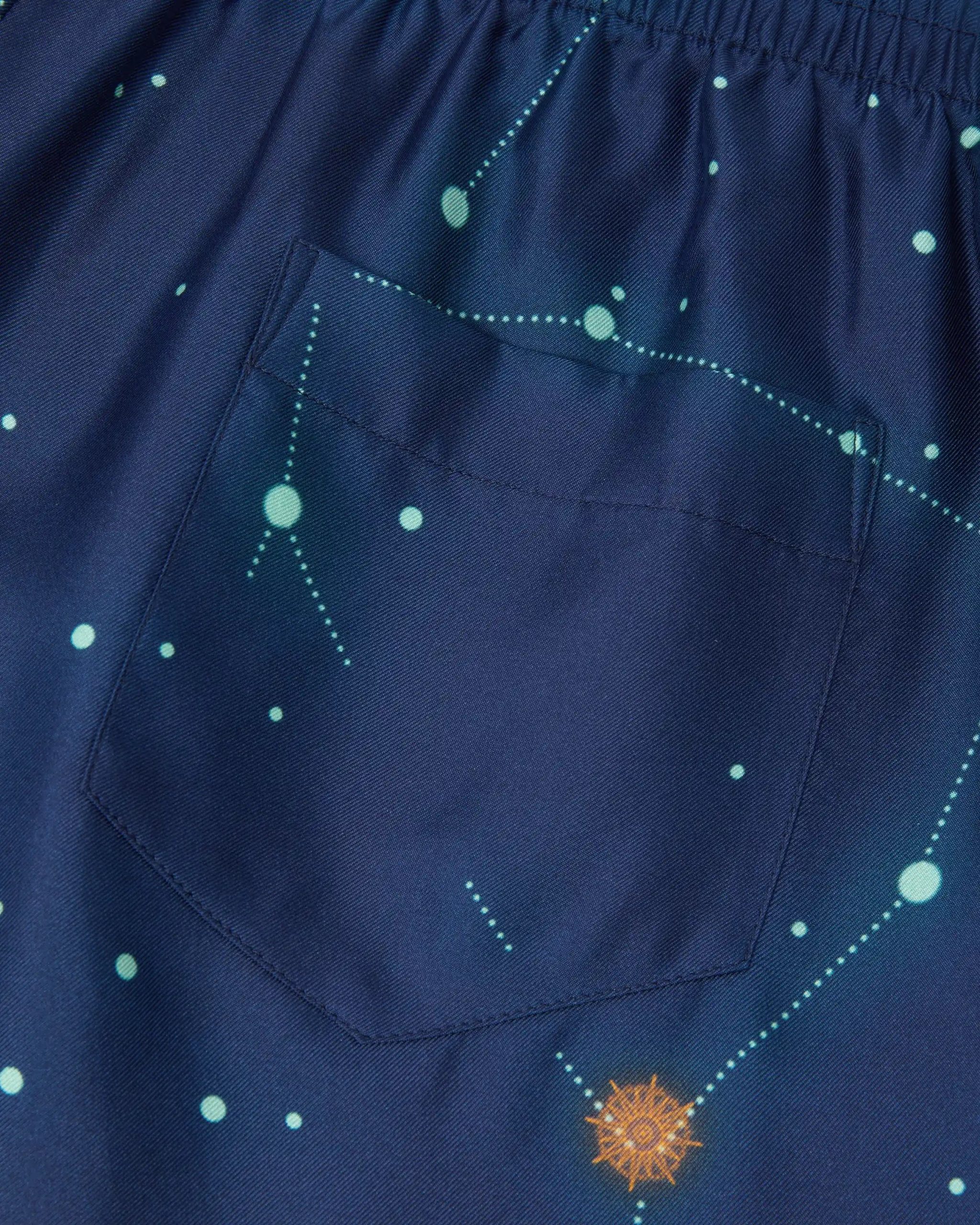 Blue Astrology Silk Twill Trousers - Image 7