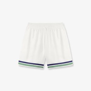 White Hotel Emblem Silk Shorts