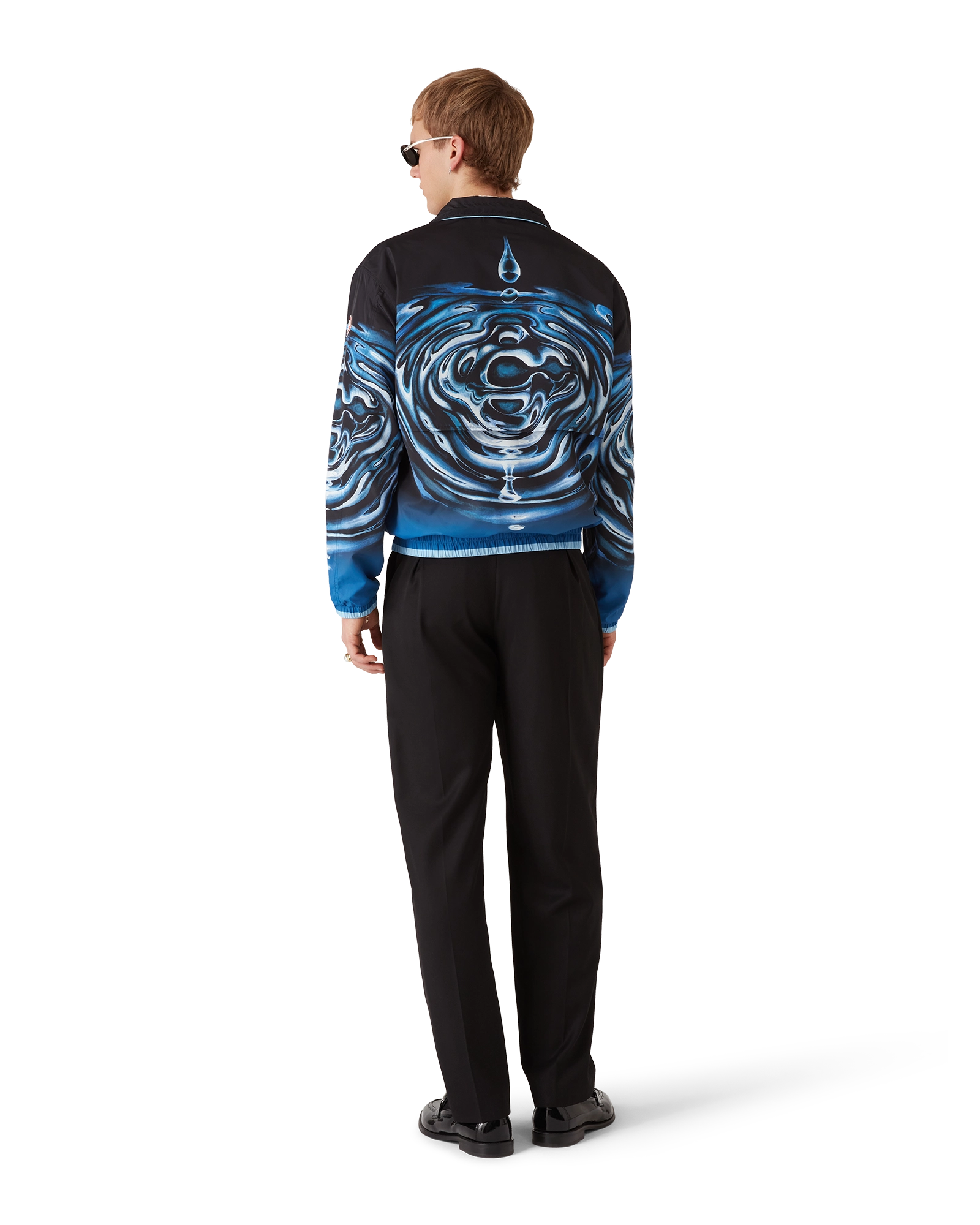 Warped Logo Ripple Windbreaker Jacket - Image 3