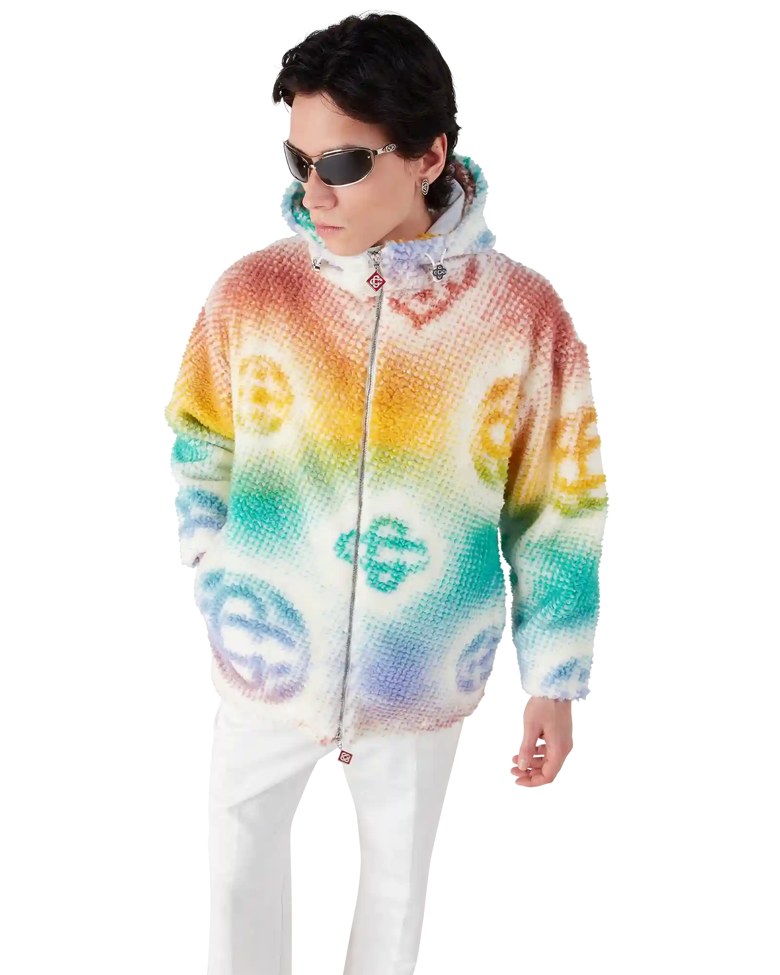 Halftone Monogram Fleece Jacket - Image 4