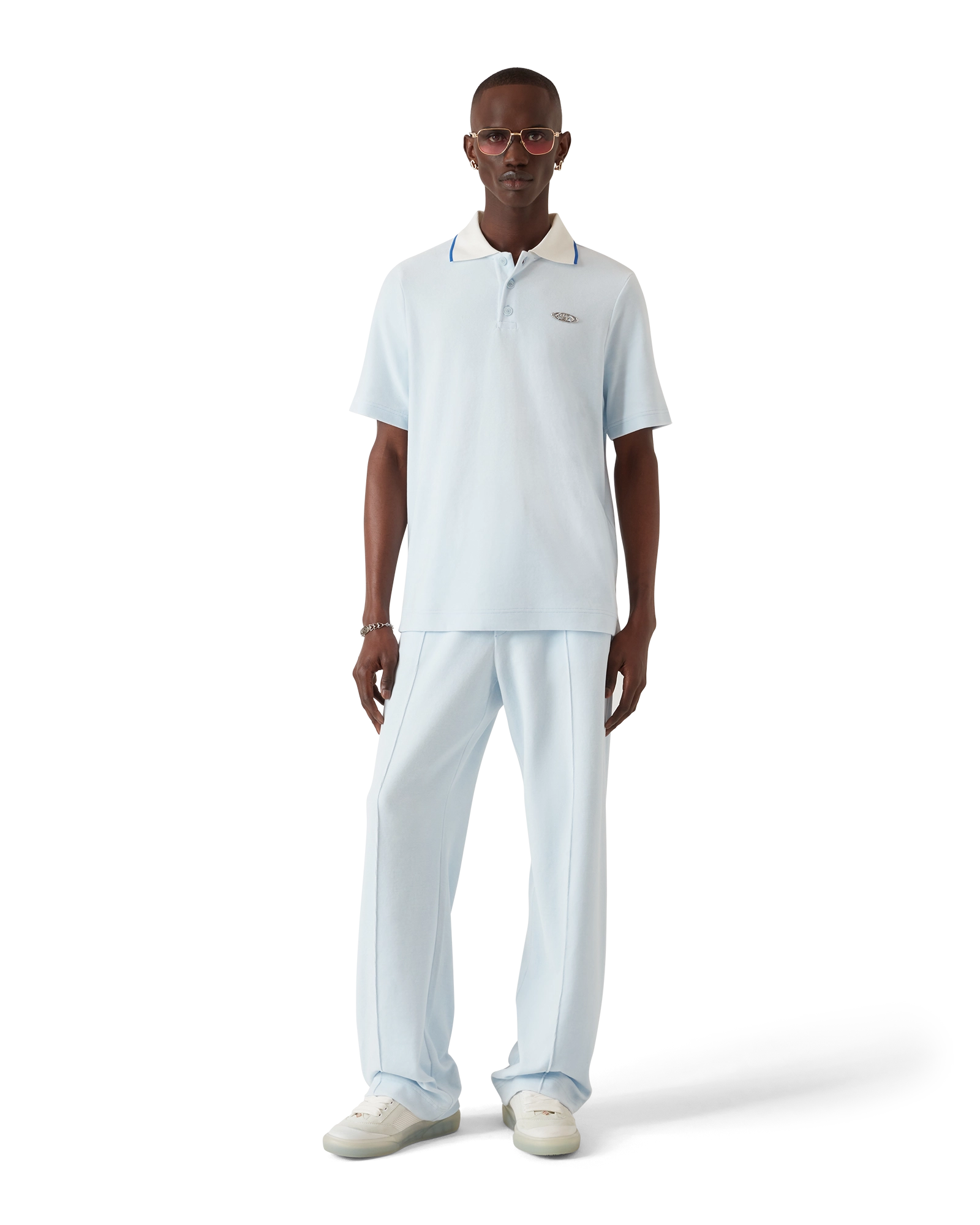 Velour Short Sleeve Polo Shirt - Image 2