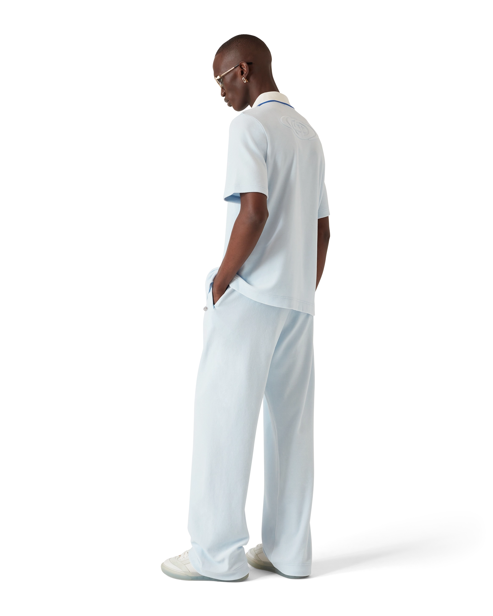 Velour Short Sleeve Polo Shirt - Image 3