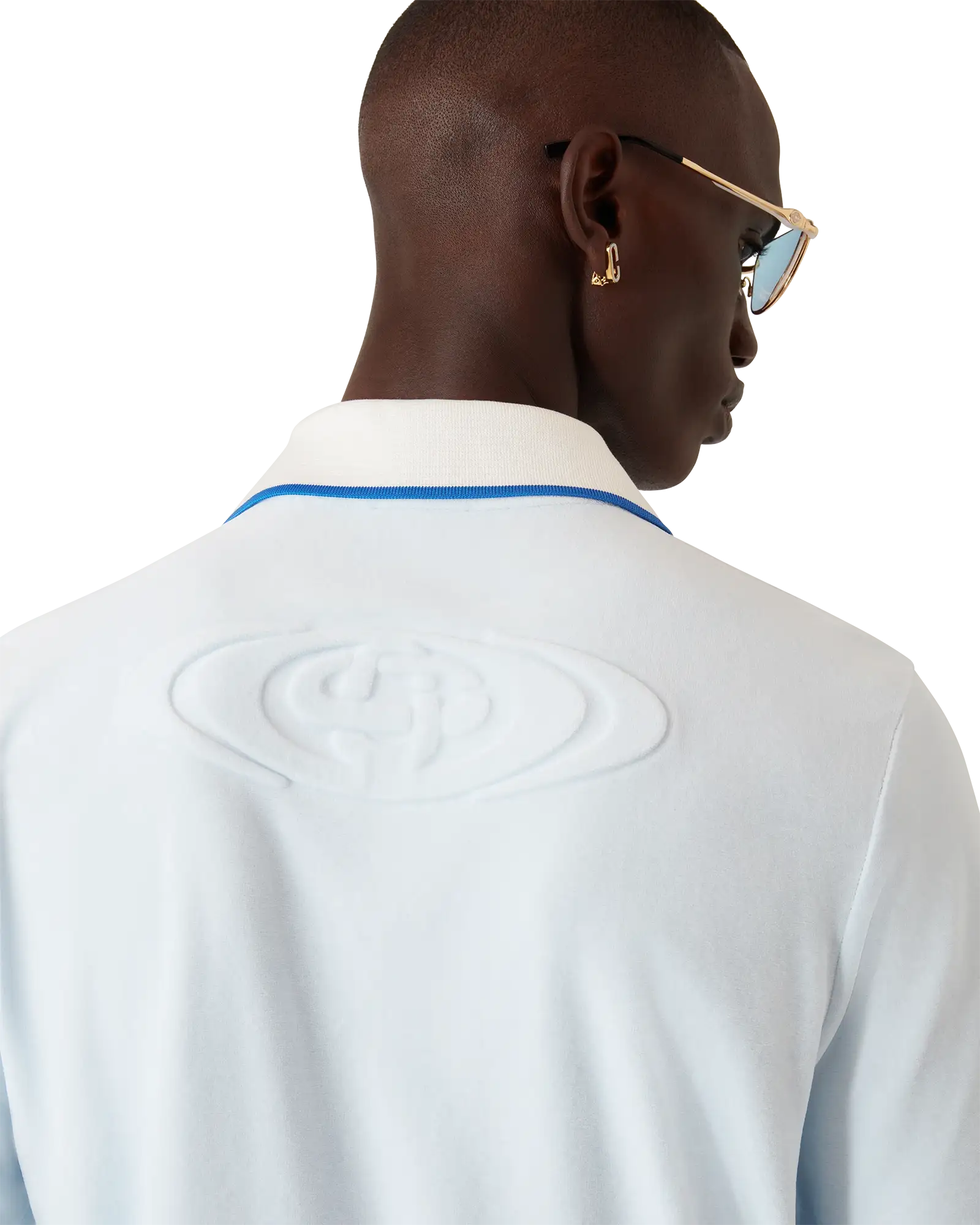 Velour Short Sleeve Polo Shirt - Image 4