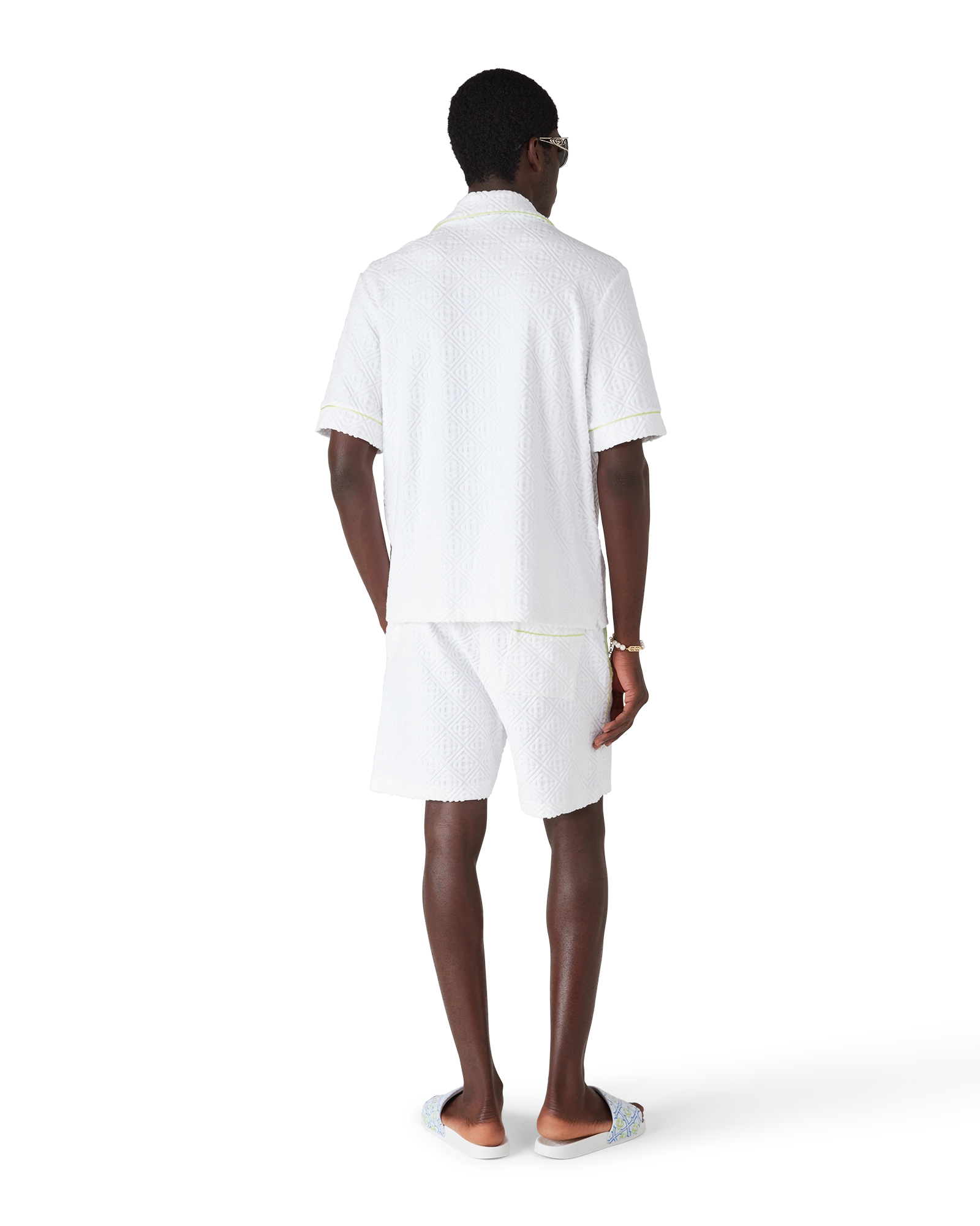 White Towelling Shorts - Image 4
