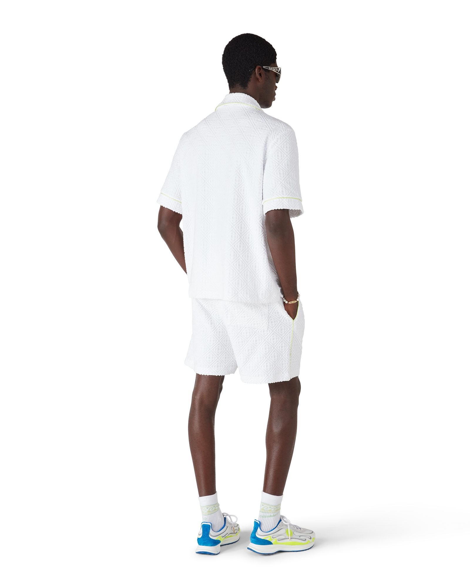 White Towelling Shorts - Image 5