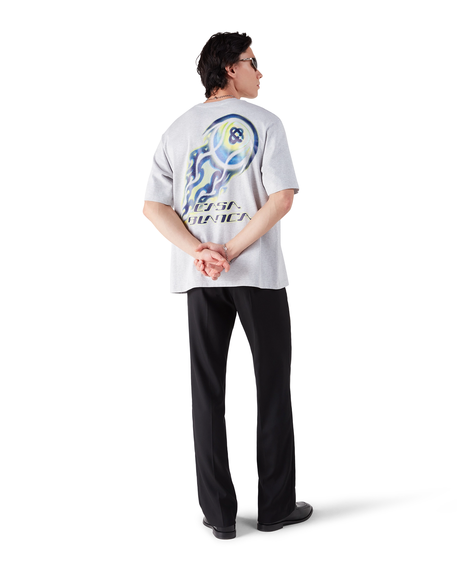 Flaming Tennis Ball Oversized Short Sleeve T-Shirt - Image 3