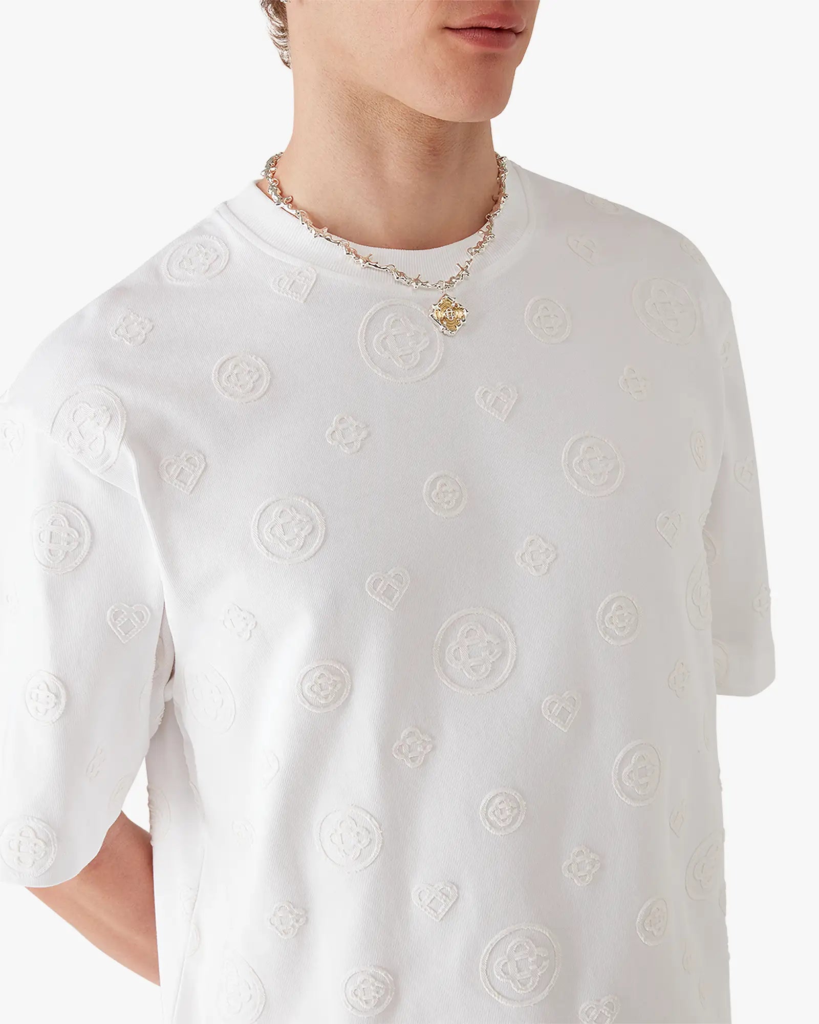 Applique Monogram Oversized Short Sleeve T-Shirt - Image 5