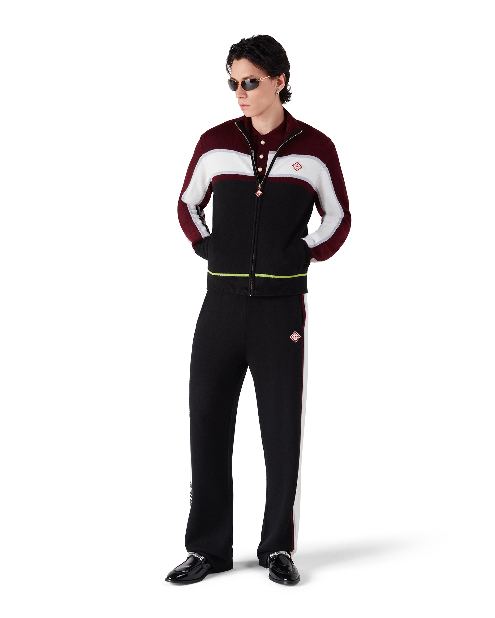 Stripe Merino Knit Trousers - Image 2