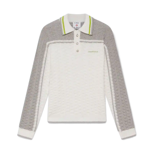 Tennis Boucle Long Sleeve Polo Shirt