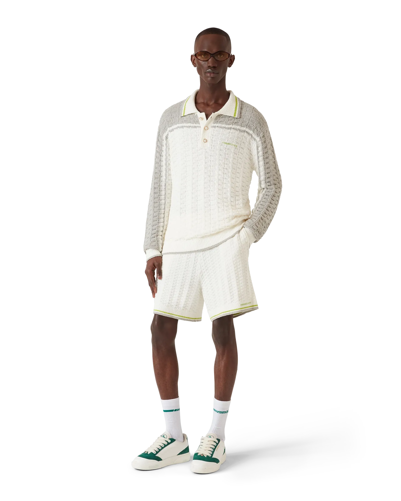 Tennis Boucle Long Sleeve Polo Shirt - Image 2