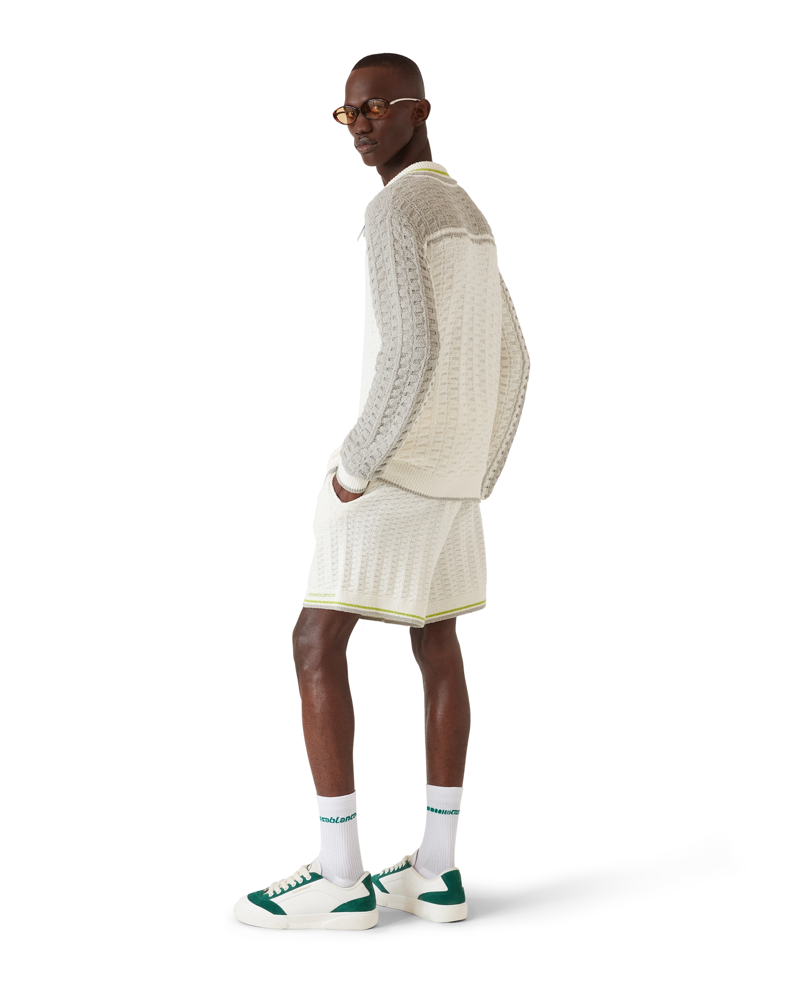 Tennis Boucle Long Sleeve Polo Shirt - Image 3