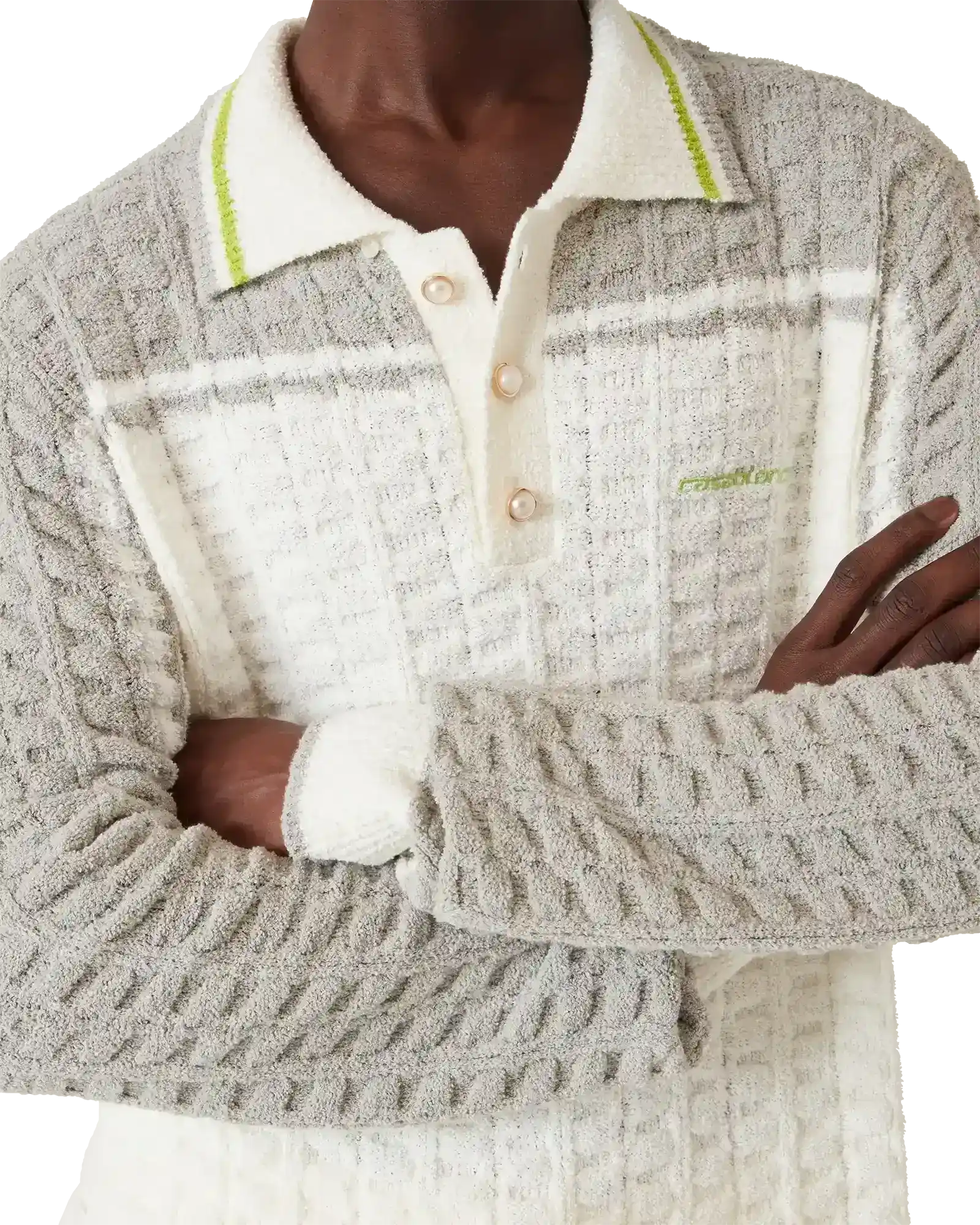 Tennis Boucle Long Sleeve Polo Shirt - Image 5