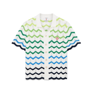 Wave Short Sleeve Knitted Shirt