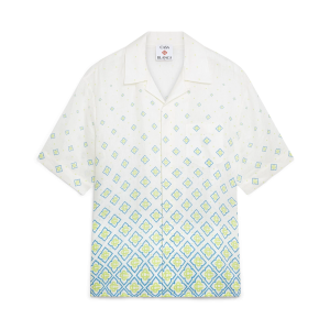 Degrade Monogram Short Sleeve Linen Shirt
