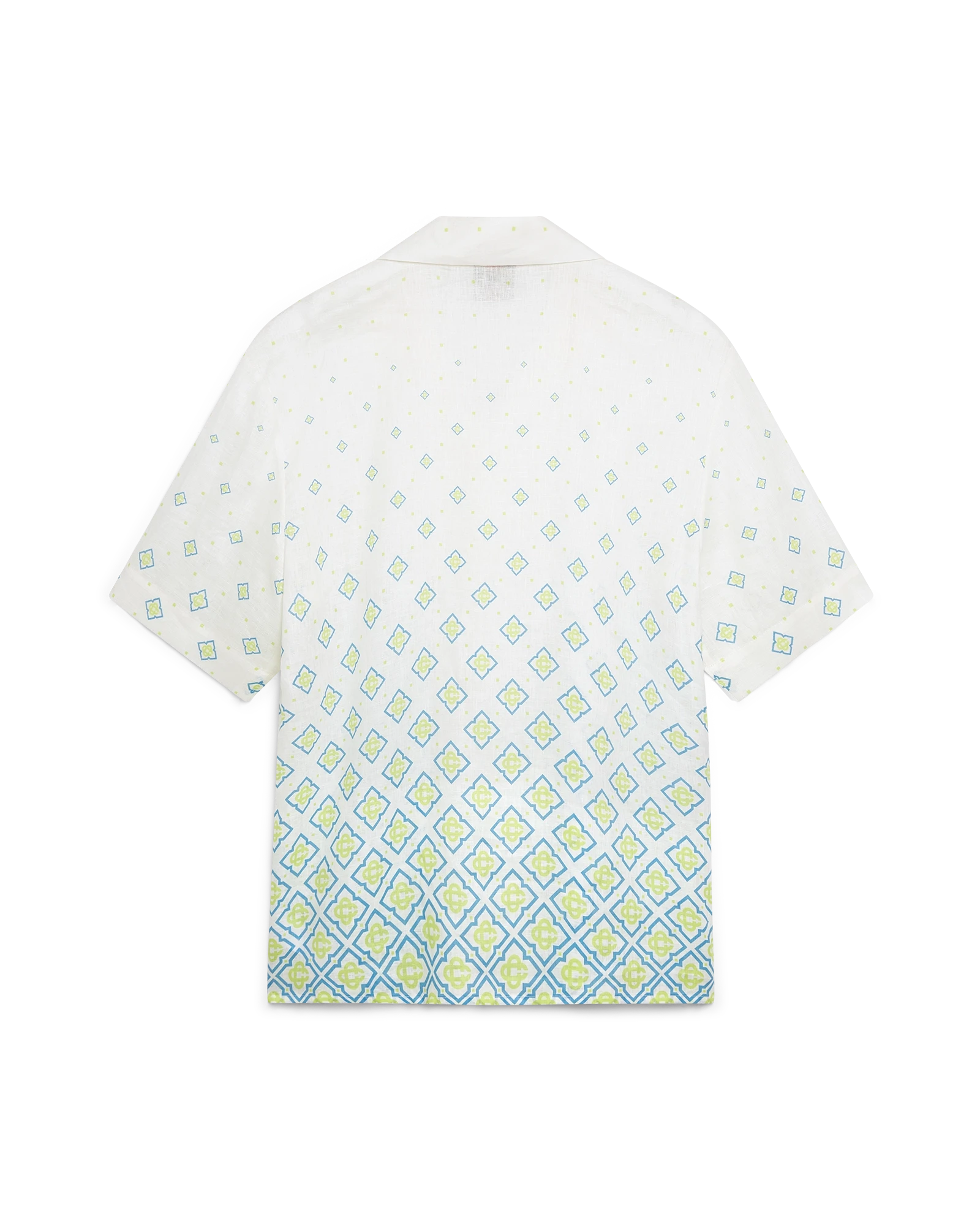 Degrade Monogram Short Sleeve Linen Shirt - Image 6