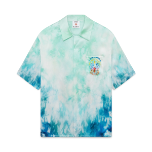 Surf Lotus Short Sleeve Silk Shirt