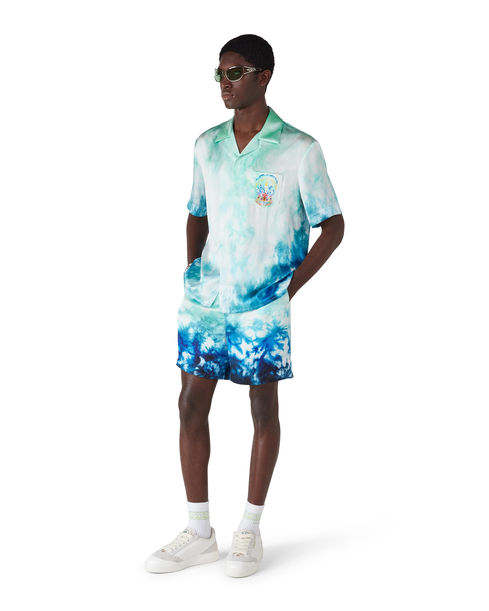 Surf Lotus Short Sleeve Silk Shirt - Image 3