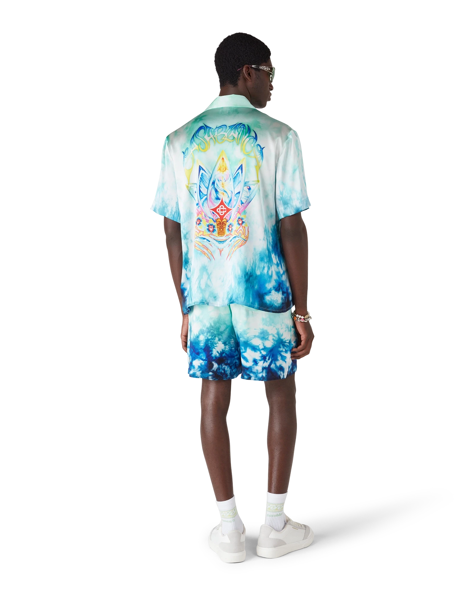 Surf Lotus Short Sleeve Silk Shirt - Image 4